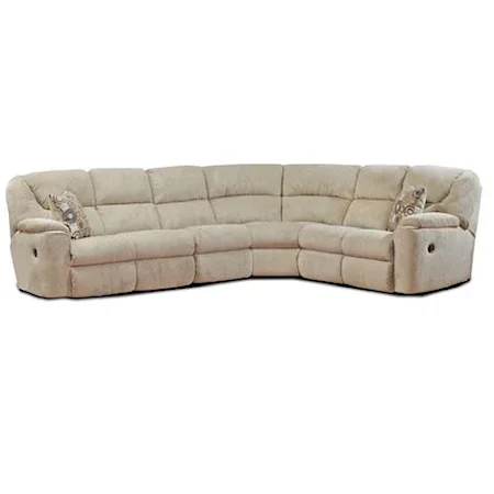 Casual 4-piece Reclining Sectional Sofa